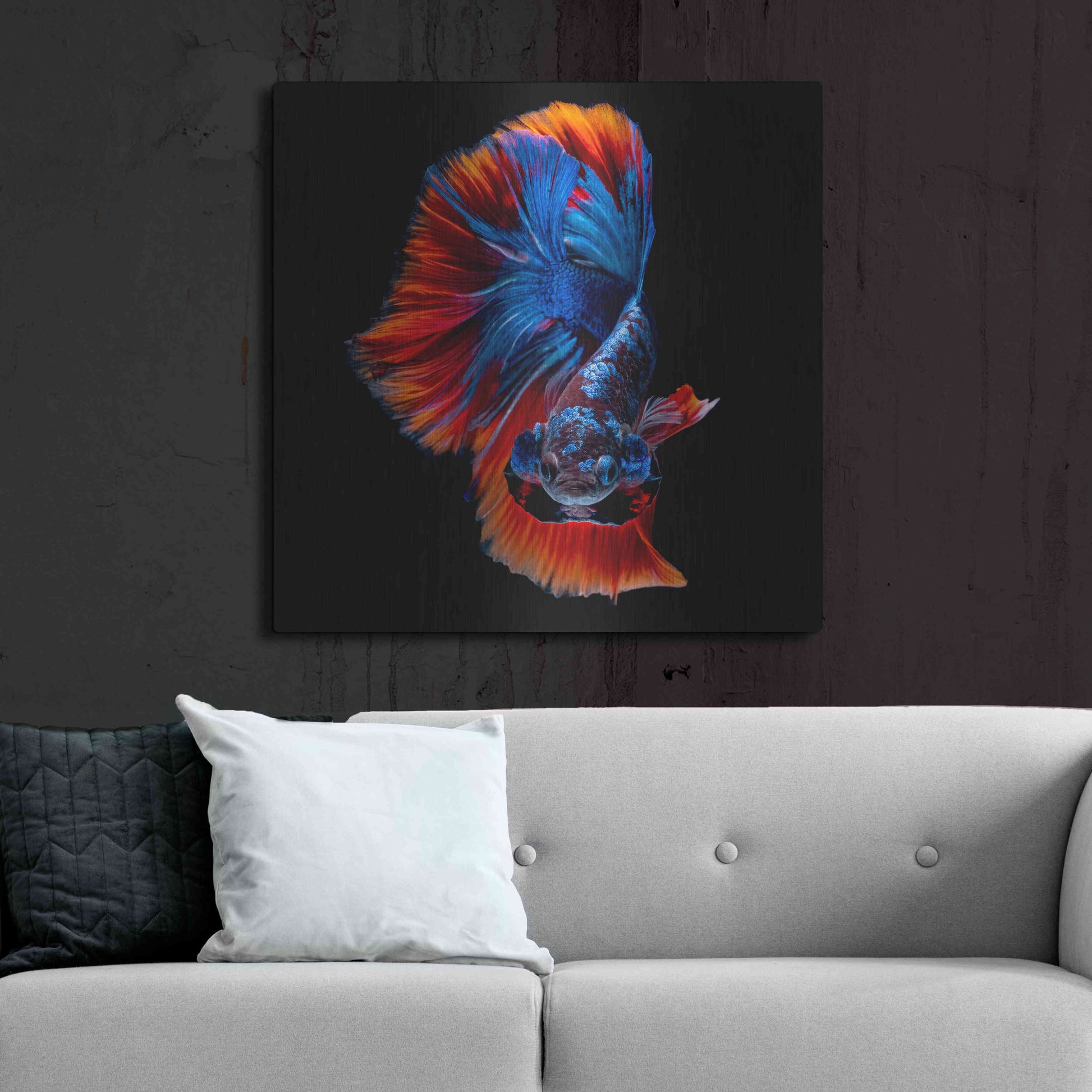 Luxe Metal Art 'Flamenco Fighter' by Epic Portfolio, Metal Wall Art,36x36