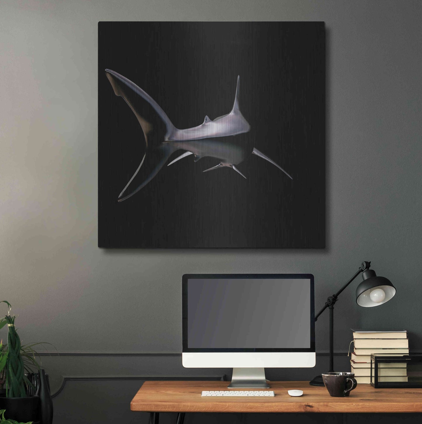 Luxe Metal Art 'Jaws' by Epic Portfolio, Metal Wall Art,36x36