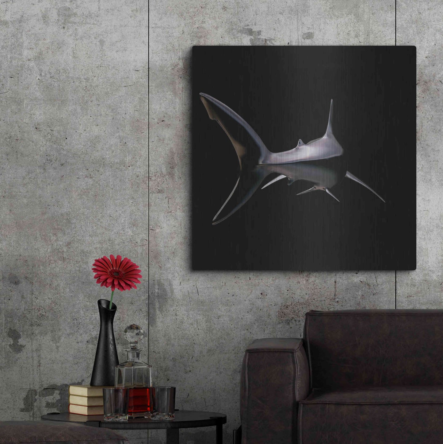 Luxe Metal Art 'Jaws' by Epic Portfolio, Metal Wall Art,36x36