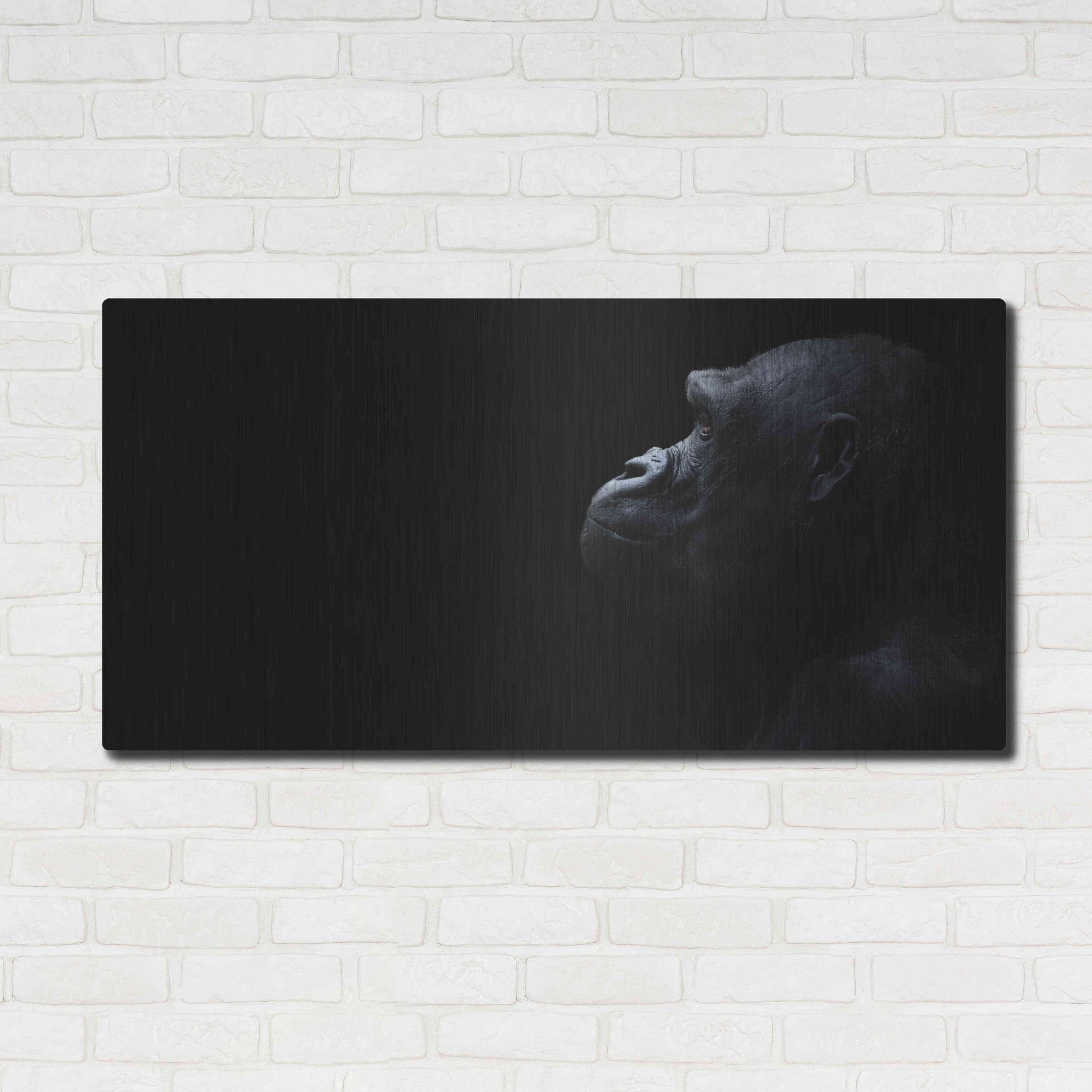 Luxe Metal Art 'Thinking Of Bored Apes' by Epic Portfolio, Metal Wall Art,48x24