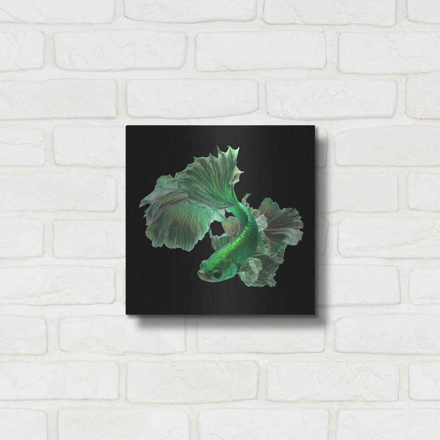 Luxe Metal Art 'Emerald Fighter' by Epic Portfolio, Metal Wall Art,12x12
