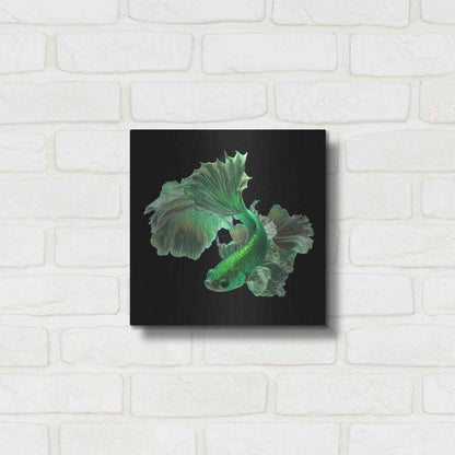 Luxe Metal Art 'Emerald Fighter' by Epic Portfolio, Metal Wall Art,12x12