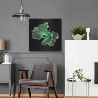 Luxe Metal Art 'Emerald Fighter' by Epic Portfolio, Metal Wall Art,24x24