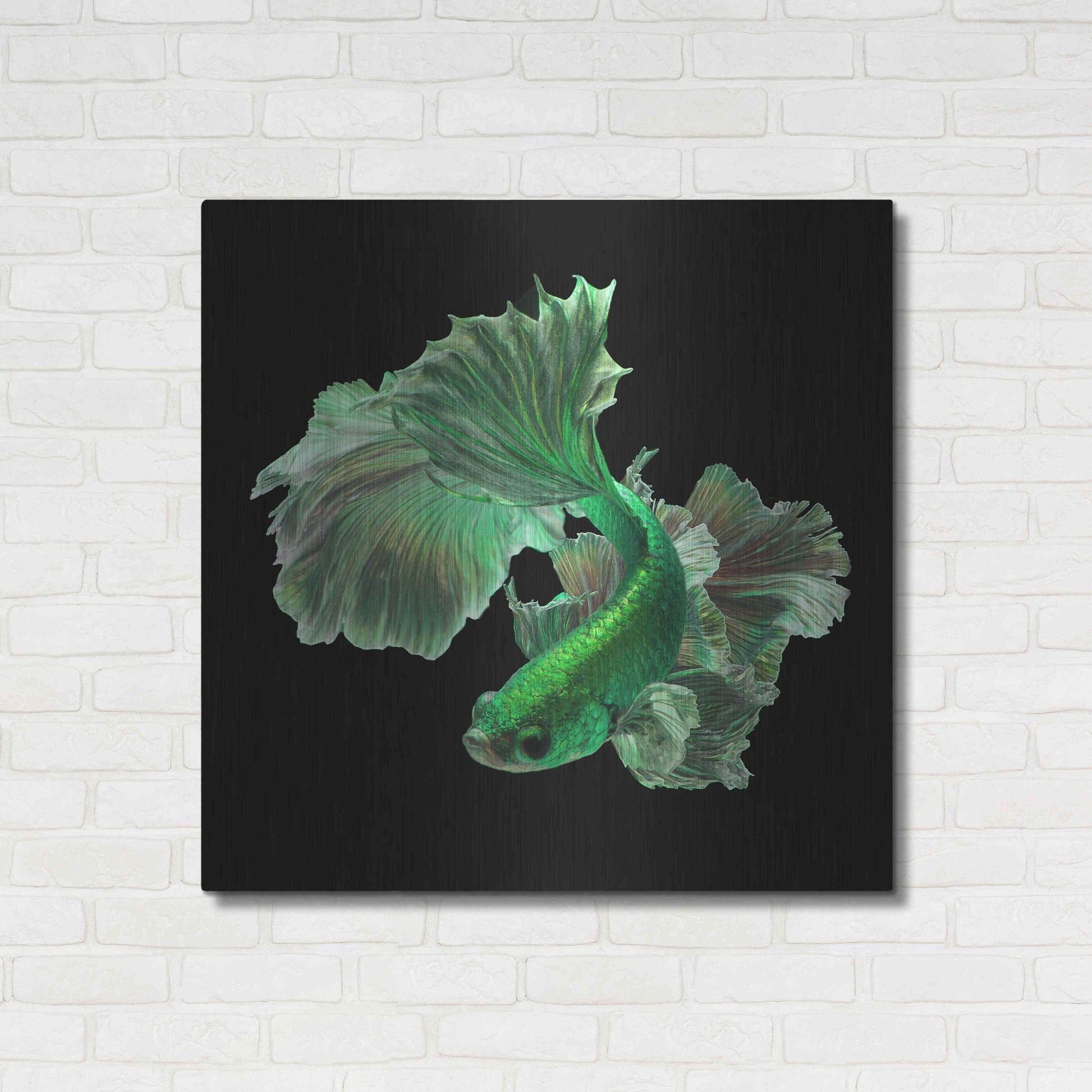 Luxe Metal Art 'Emerald Fighter' by Epic Portfolio, Metal Wall Art,36x36