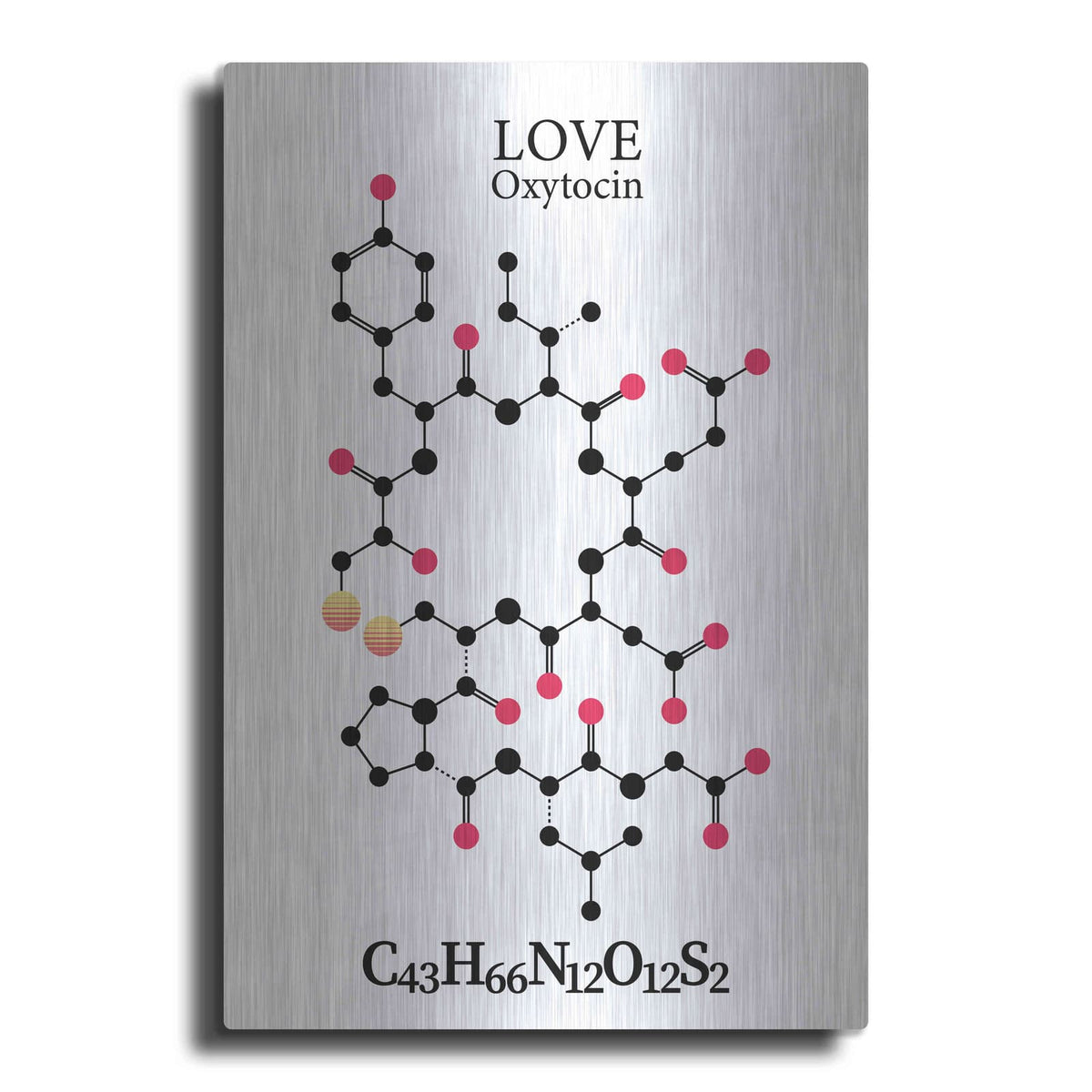 'Oxytocin Molecule' by Maxim – Metal Wall Art