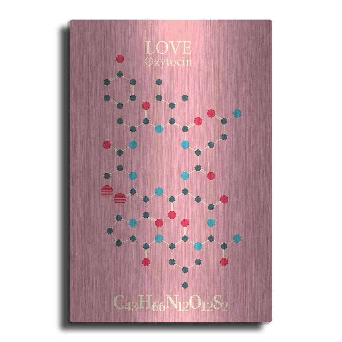 'Oxytocin Molecule 2' by Maxim – Metal Wall Art
