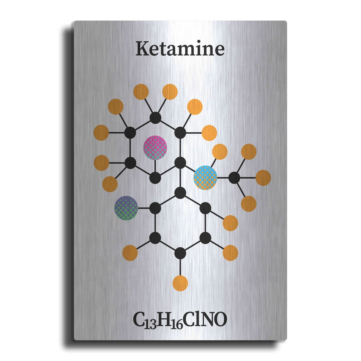 'Ketamine Molecule' by Maxim – Metal Wall Art