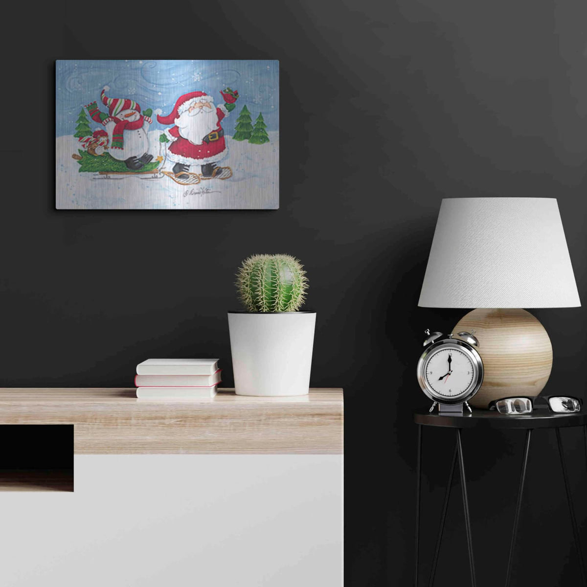 'Getting the Christmas Tree' by Diane Kater – Metal Wall Art, 24x16 room view