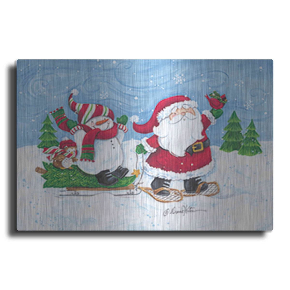 'Getting the Christmas Tree' by Diane Kater – Metal Wall Art