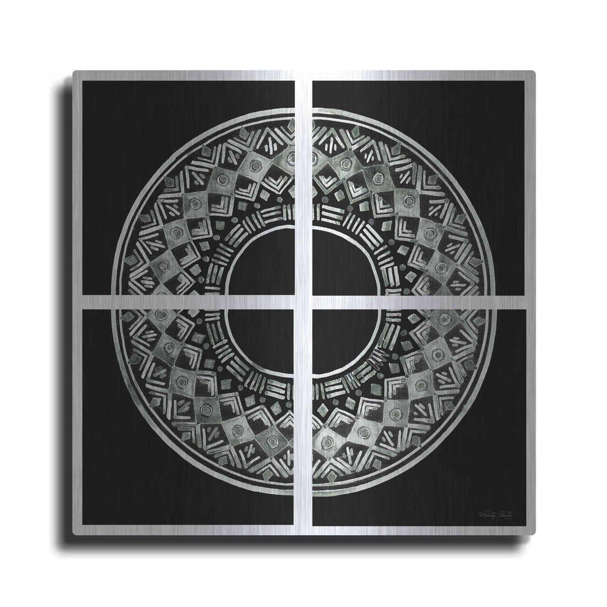 '4 Patch Medallion' by Cindy Jacobs – Metal Wall Art