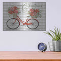 'Merry Christmas Bicycle I' by Cindy Jacobs – Metal Wall Art, 16x12 room view