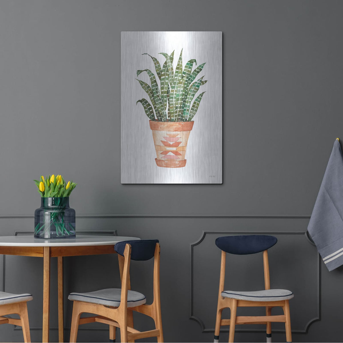 'Aztec Pot III' by Cindy Jacobs – Metal Wall Art, 24x36 room view