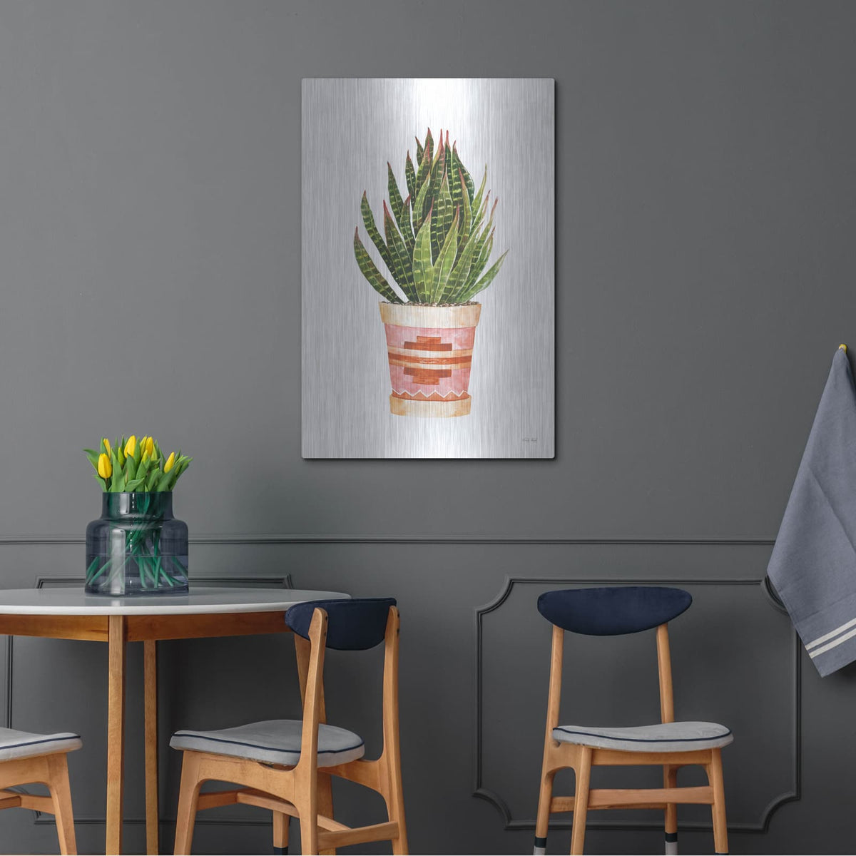'Aztec Pot IV' by Cindy Jacobs – Metal Wall Art, 24x36 room view
