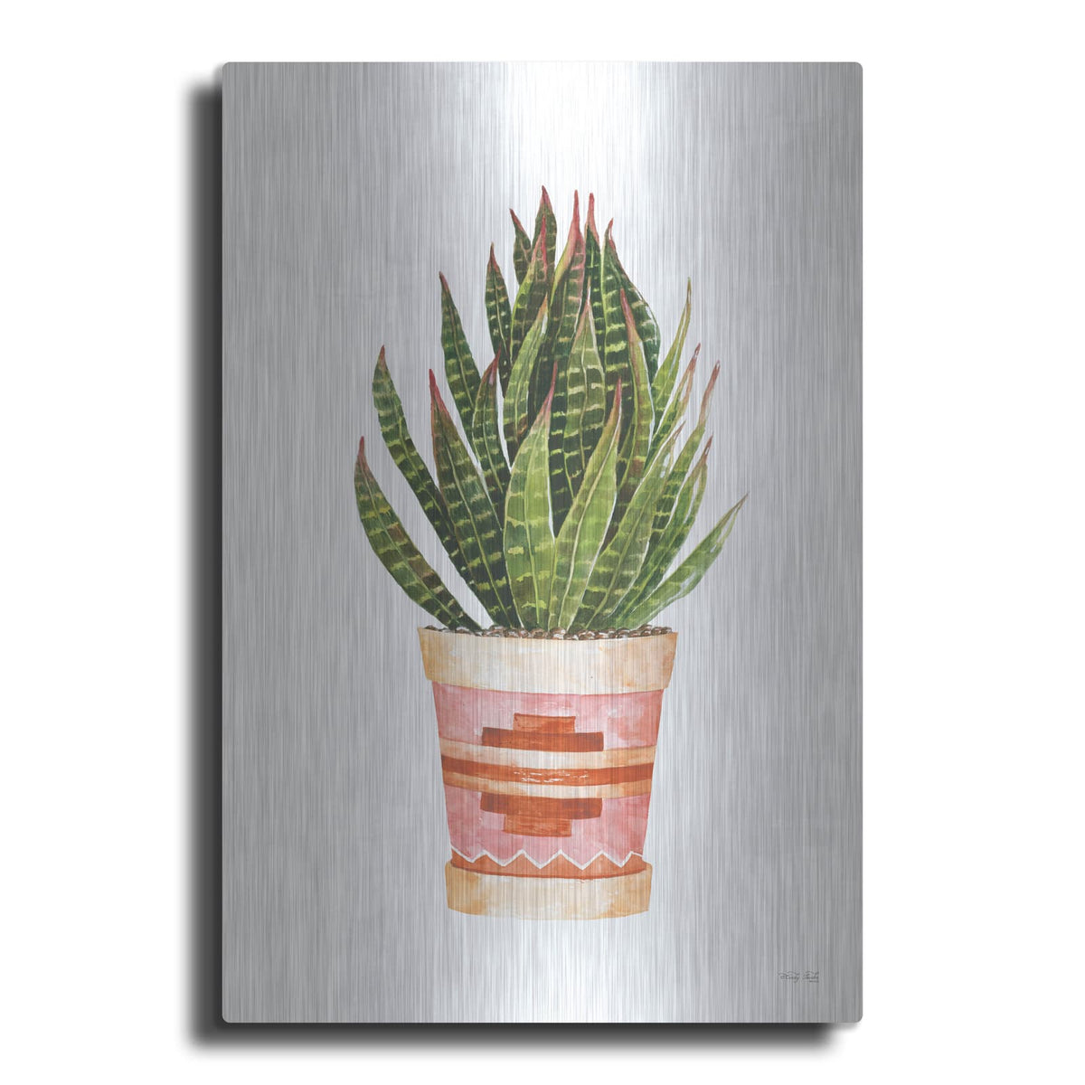 'Aztec Pot IV' by Cindy Jacobs – Metal Wall Art