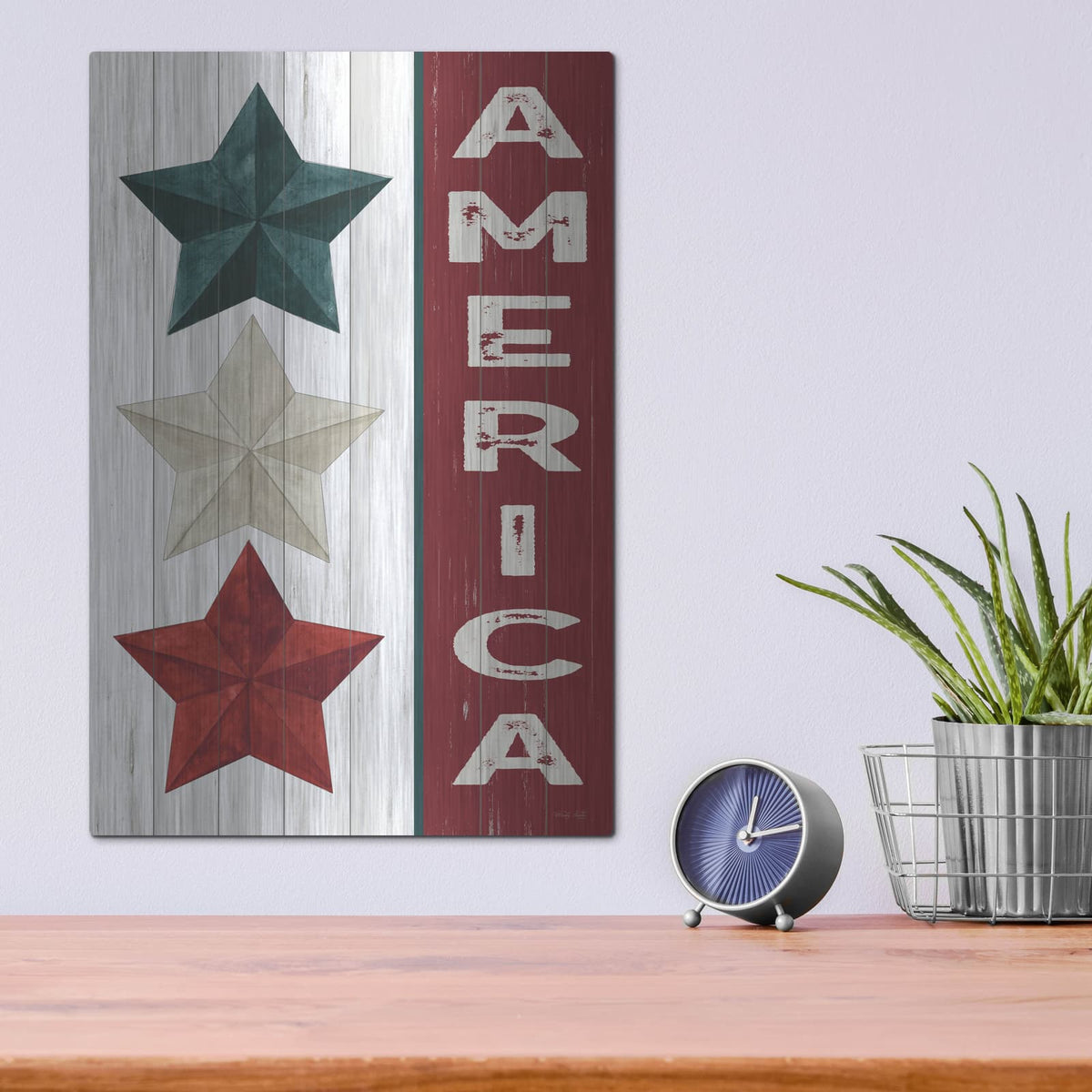 'America' by Cindy Jacobs – Metal Wall Art, 12x16 room view