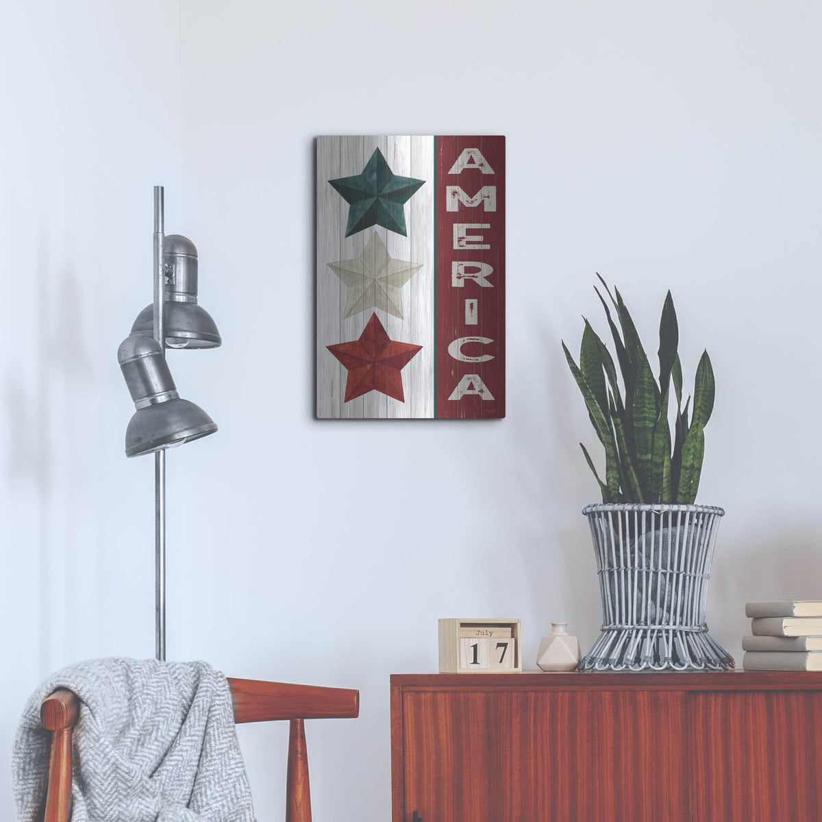 'America' by Cindy Jacobs – Metal Wall Art, 16x24 room view