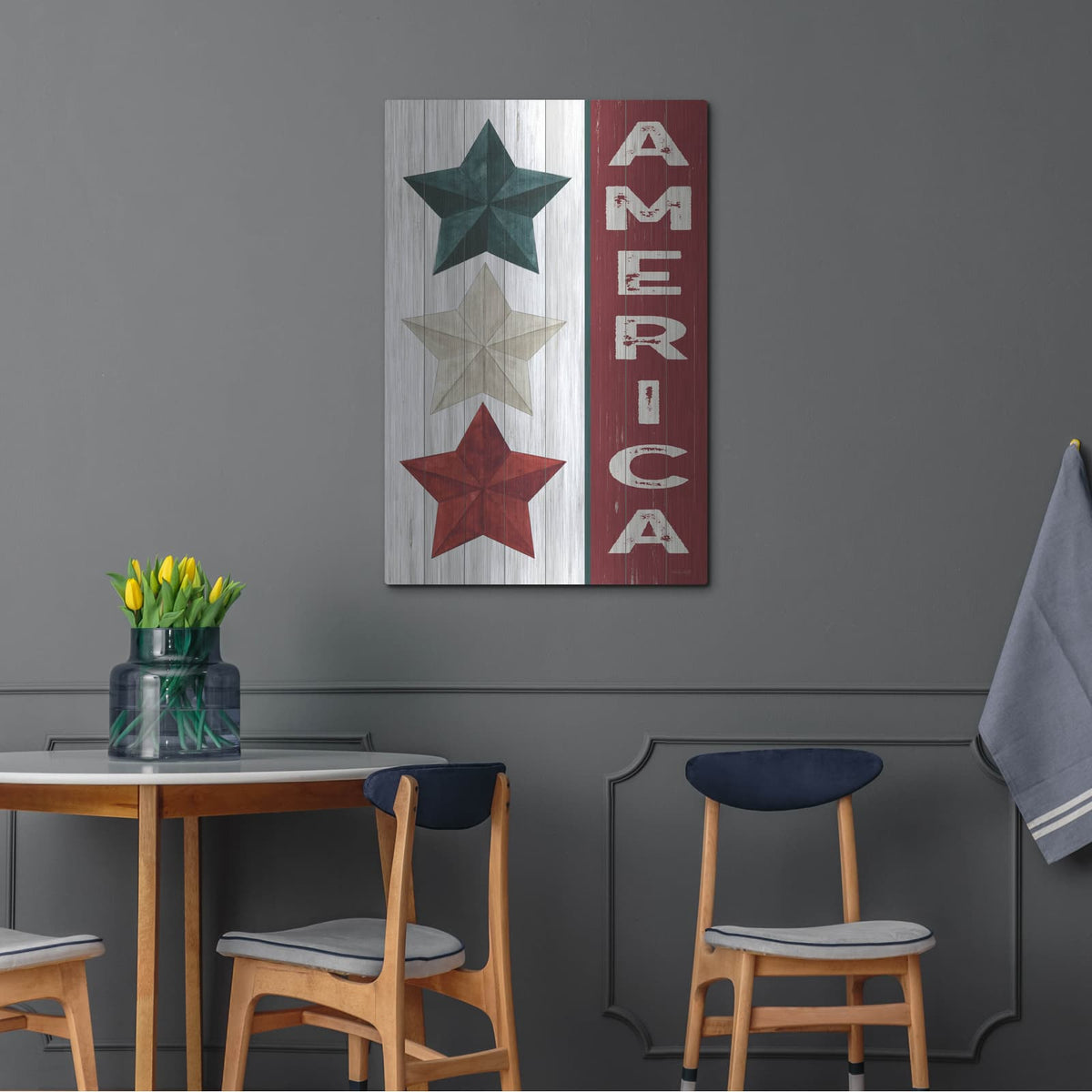 'America' by Cindy Jacobs – Metal Wall Art, 24x36 room view