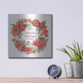 'Christmas Faith, Hope & Love Wreath' by Cindy Jacobs – Metal Wall Art, 12x12 room view