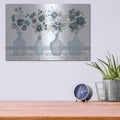 'Feeling Blue Florals' by Cindy Jacobs – Metal Wall Art, 16x12 room view