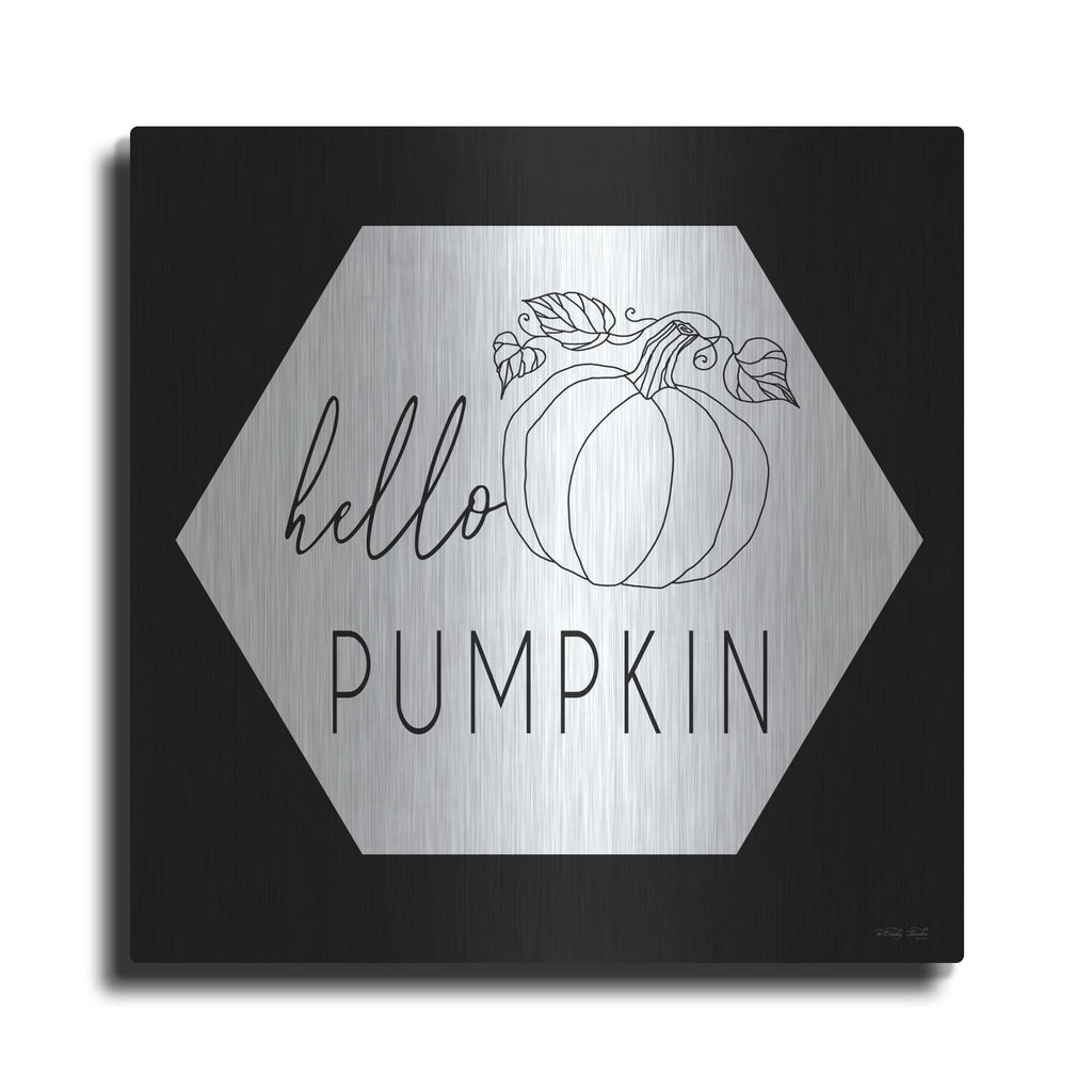 'Hello Pumpkin Hexagon' by Cindy Jacobs – Metal Wall Art