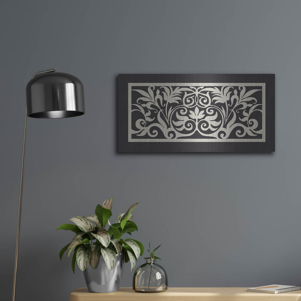 'Patterned Grill I' by Cindy Jacobs – Metal Wall Art, 24x12 room view