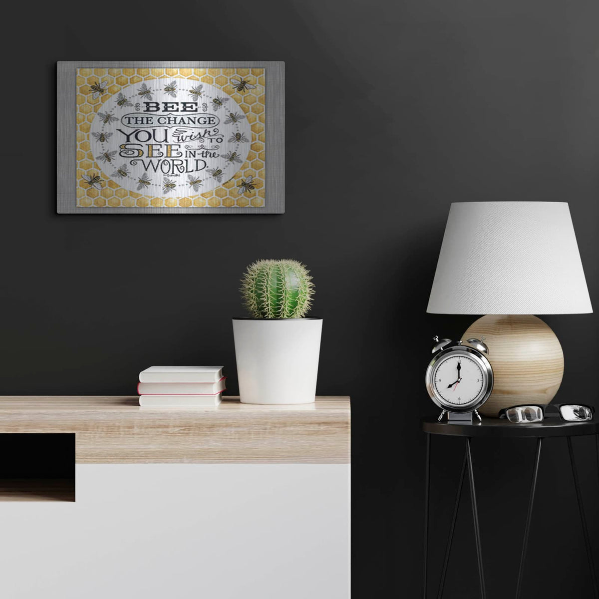 'Be the Change' by Deb Strain – Metal Wall Art, 24x16 room view