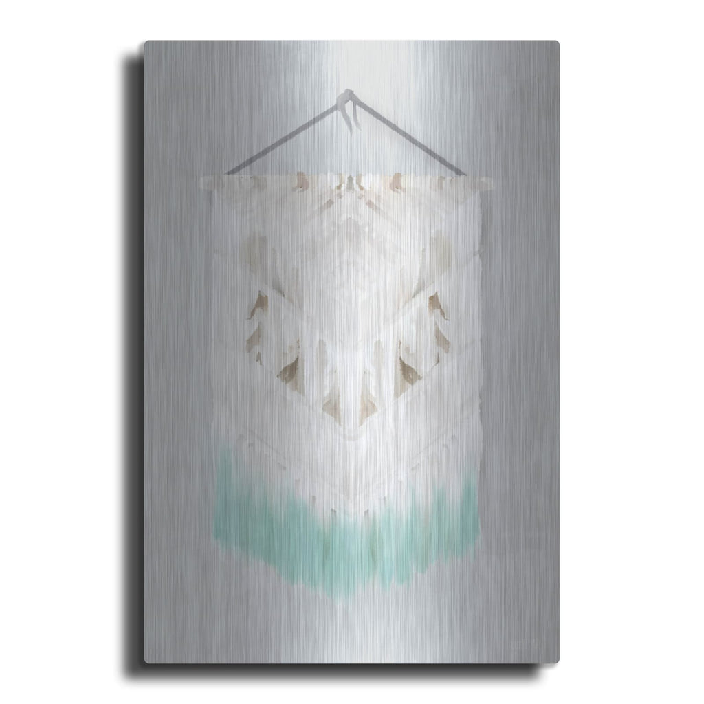 'Aqua Bohemian Macrame' by House Fenway – Metal Wall Art