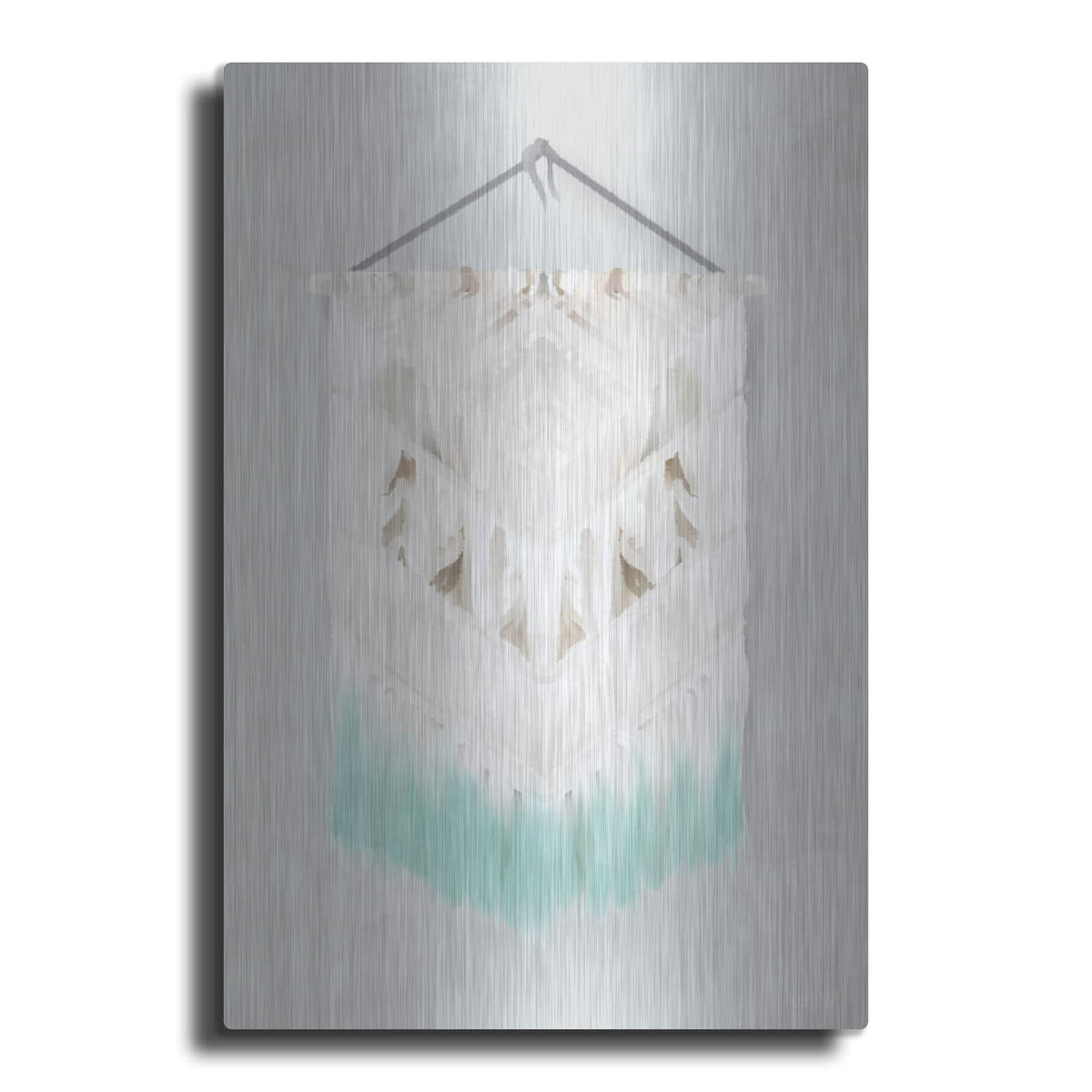 'Aqua Bohemian Macrame' by House Fenway – Metal Wall Art