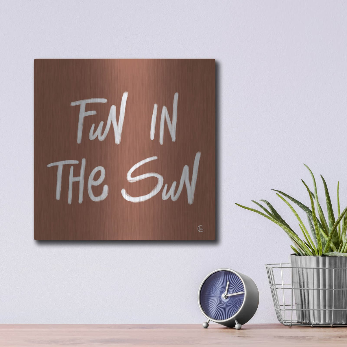 'Fun in the Sun' by Fearfully Made – Metal Wall Art, 12x12 room view