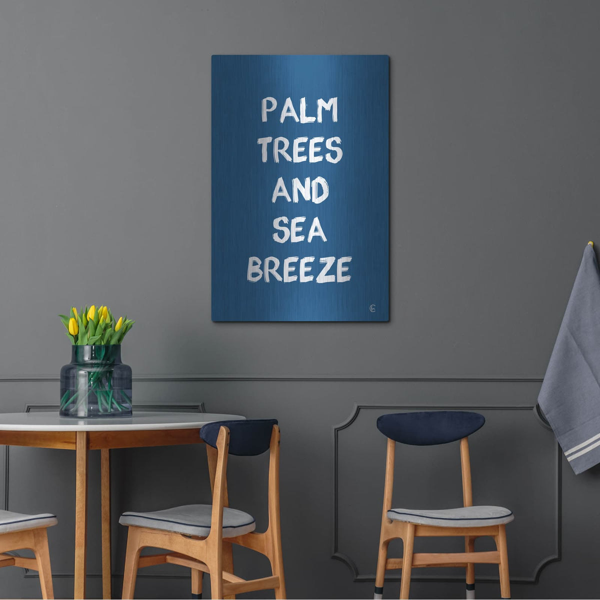 'Palm Trees and Sea Breeze' by Fearfully Made – Metal Wall Art, 24x36 room view