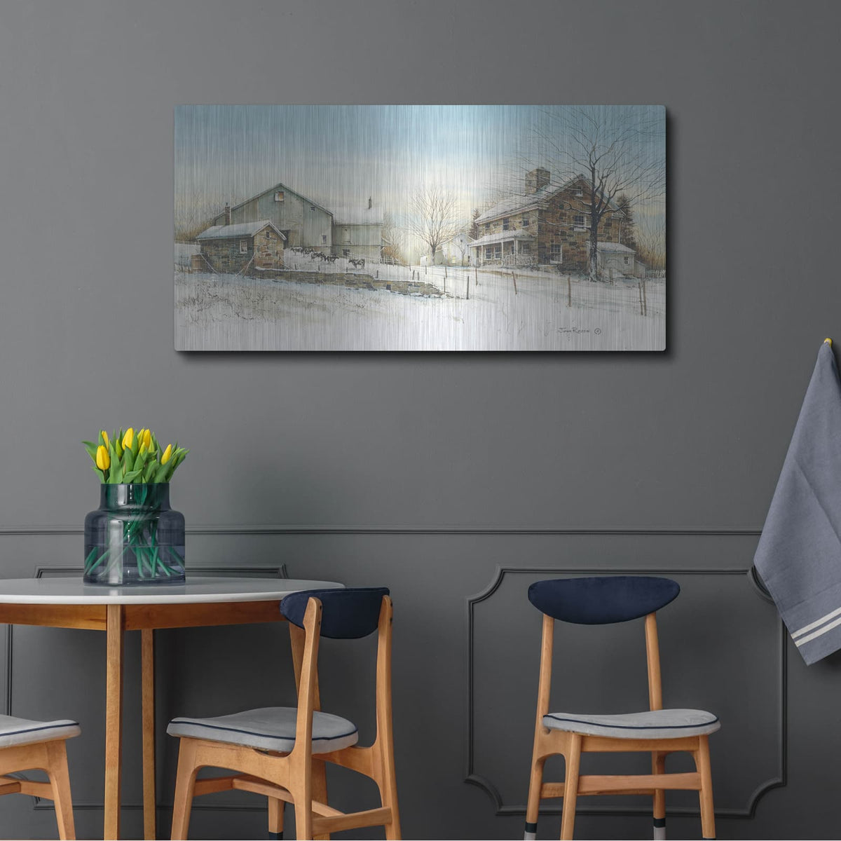 'February Morning' by John Rossini – Metal Wall Art, 48x24 room view