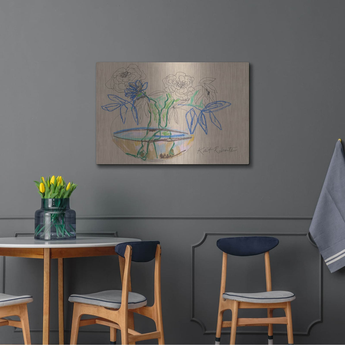 'Bouquet for Debbie' by Kait Roberts – Metal Wall Art, 36x24 room view