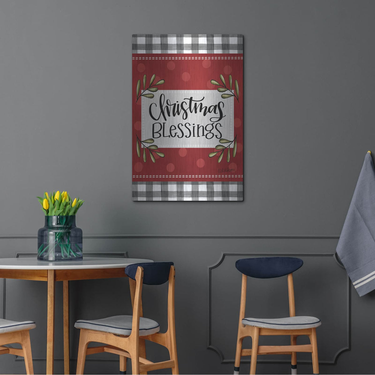 'Christmas Blessings' by Lisa Larson – Metal Wall Art, 24x36 room view