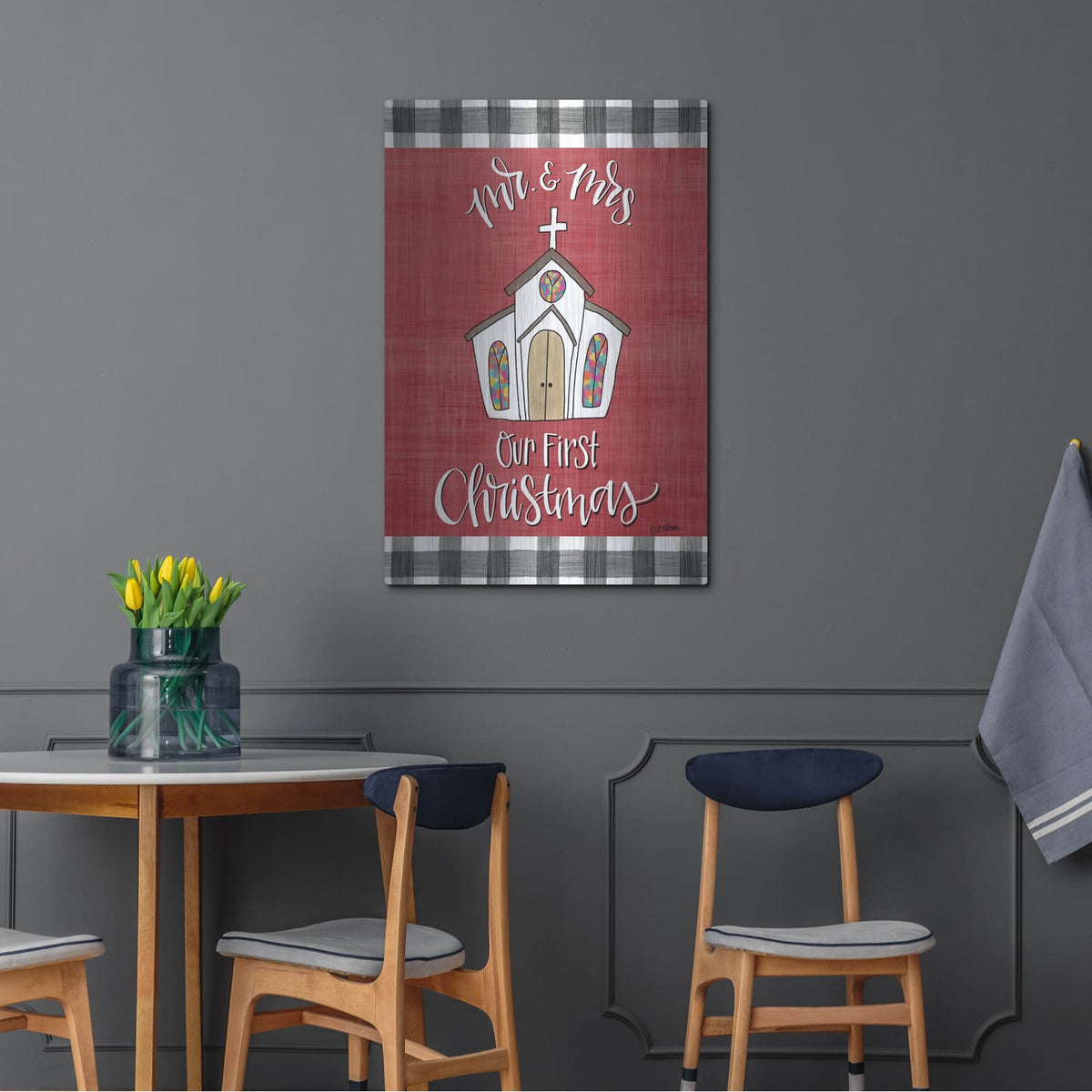 'Mr & Mrs Christmas' by Lisa Larson – Metal Wall Art, 24x36 room view