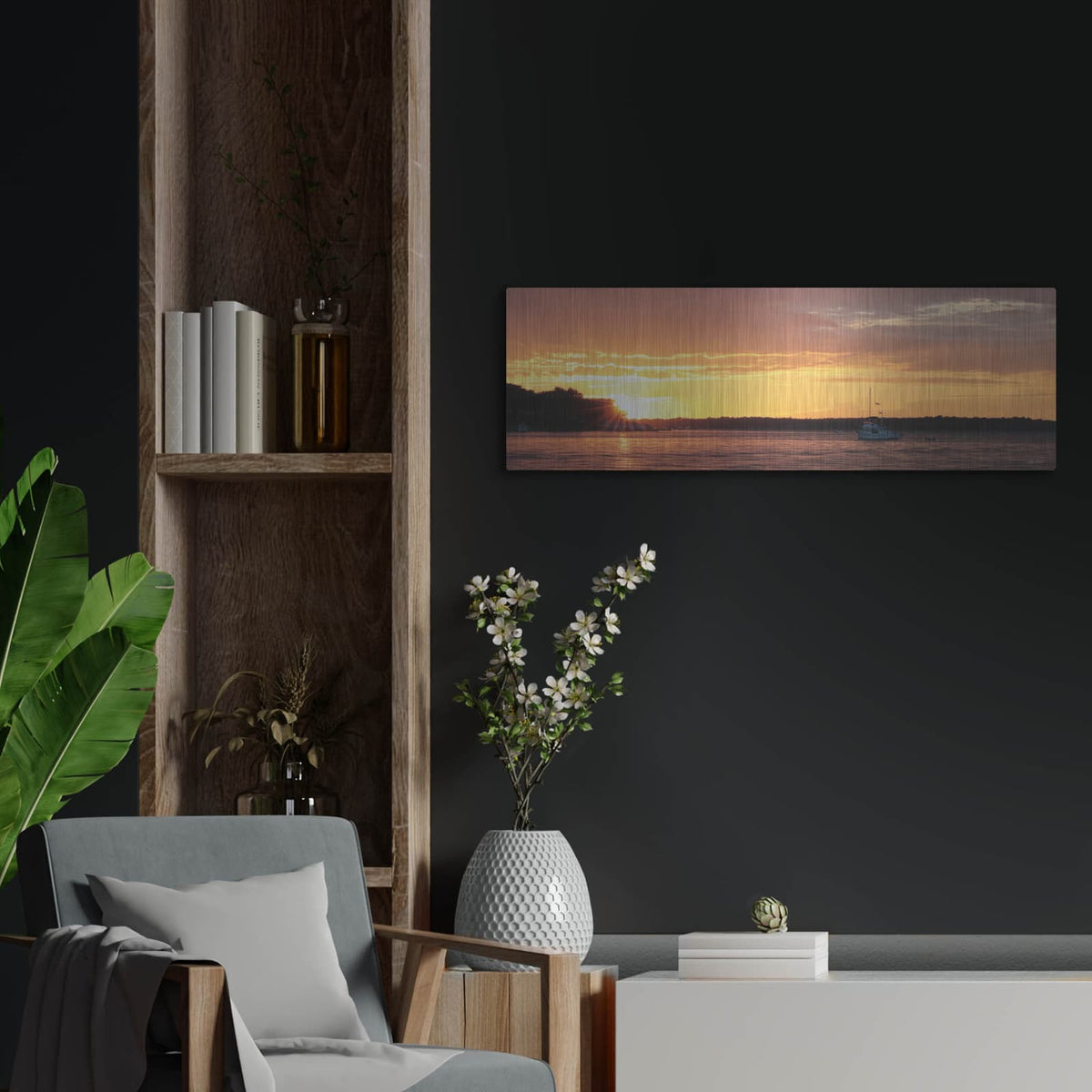 'Drifting' by Lori Deiter – Metal Wall Art, 36x12 room view