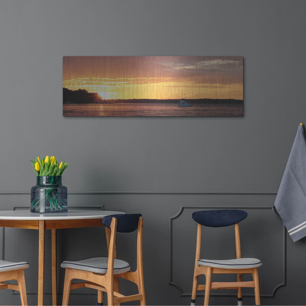 'Drifting' by Lori Deiter – Metal Wall Art, 48x16 room view