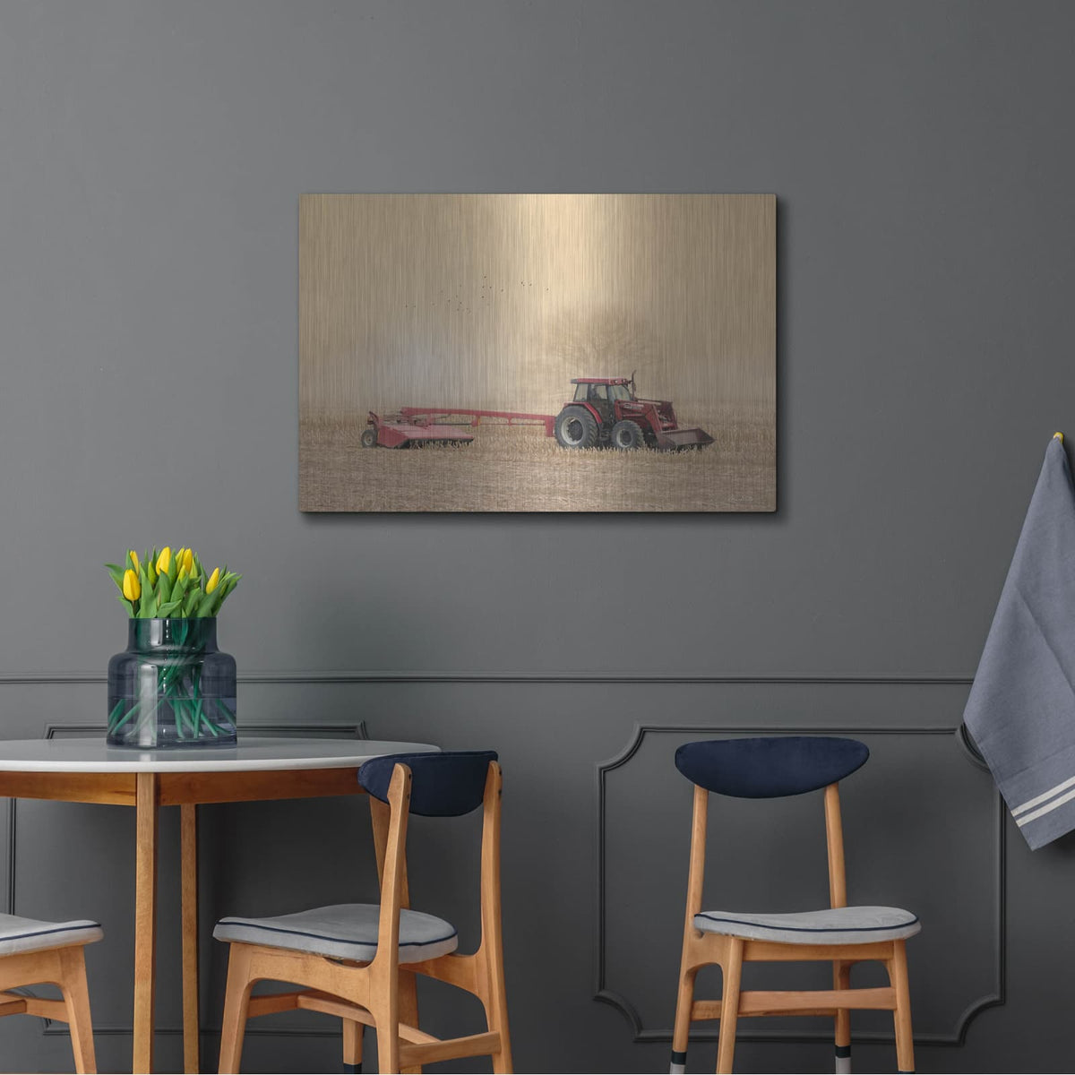 'Foggy Morning in the Field' by Lori Deiter – Metal Wall Art, 36x24 room view