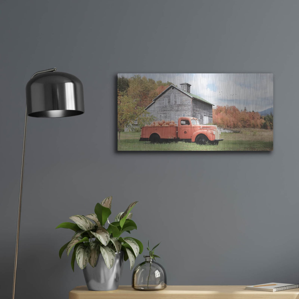'Pumpkin Patch' by Lori Deiter – Metal Wall Art, 24x12 room view