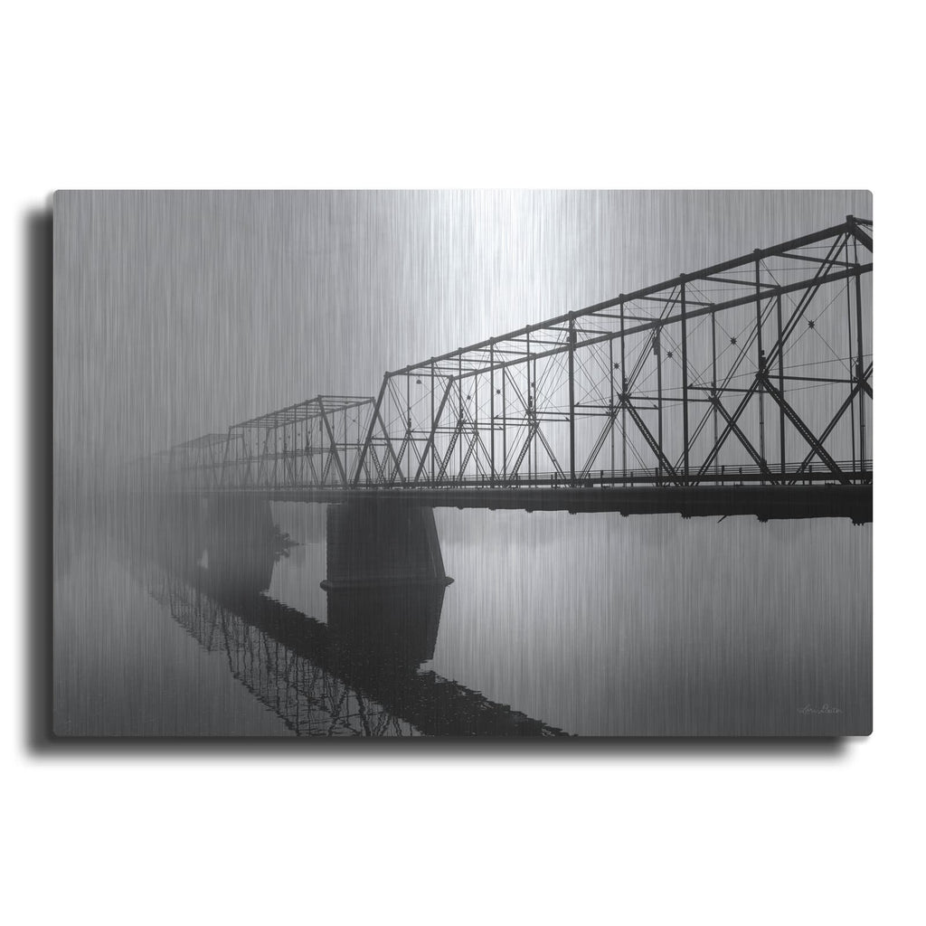 'Foggy Morning Bridge' by Lori Deiter – Metal Wall Art