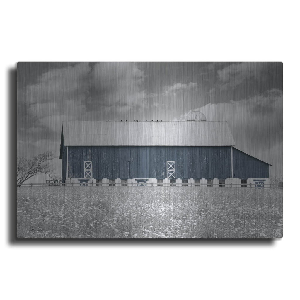 'Black & White Barn' by Lori Deiter – Metal Wall Art