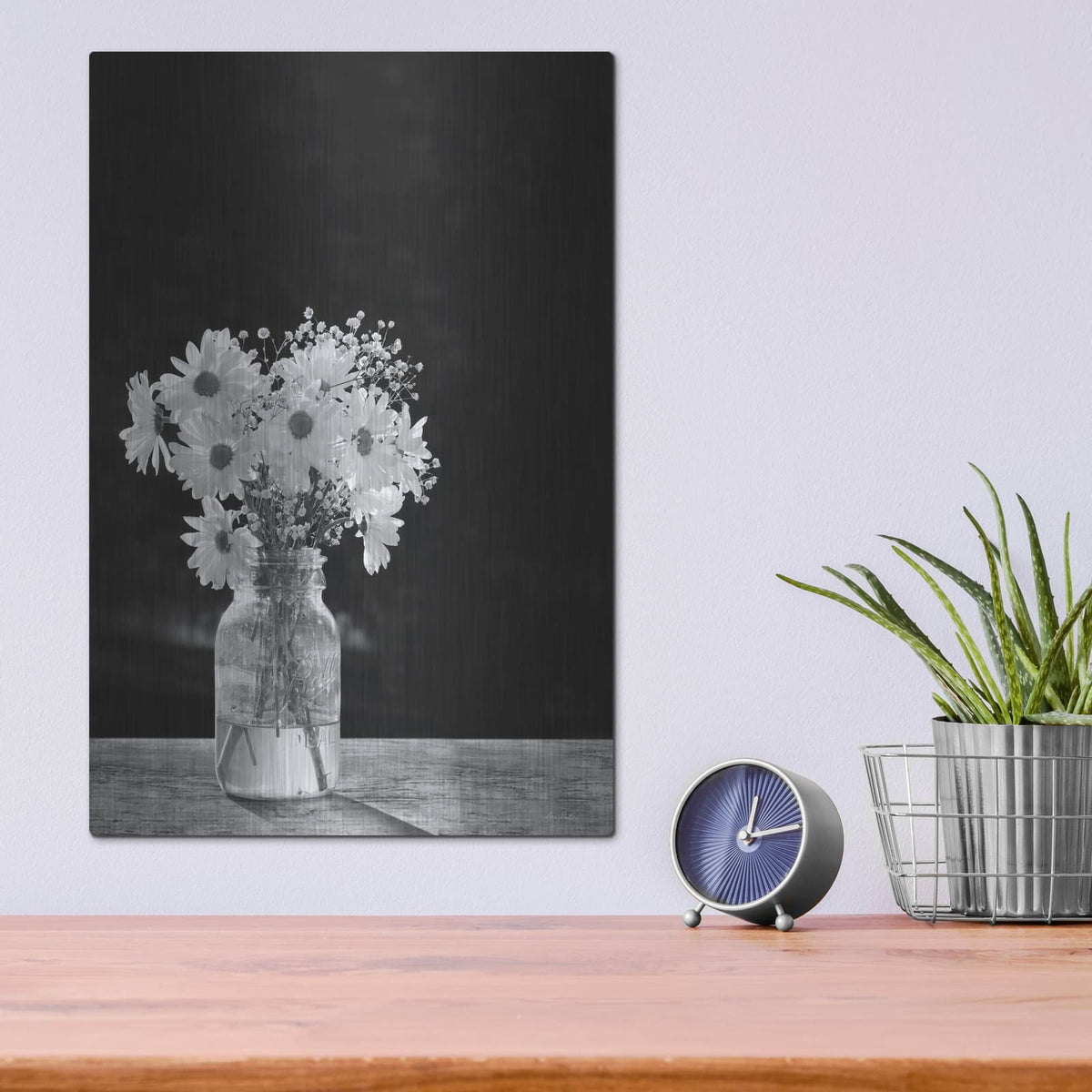 'Dainty Daisies' by Lori Deiter – Metal Wall Art, 12x16 room view