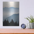 'Misty Blue Mountains' by Lori Deiter – Metal Wall Art, 12x16 room view