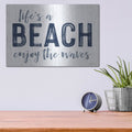 'Life's a Beach' by Lettered & Lined – Metal Wall Art, 16x12 room view