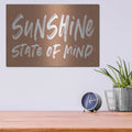 'Sunshine State of Mind' by Lettered & Lined – Metal Wall Art, 16x12 room view