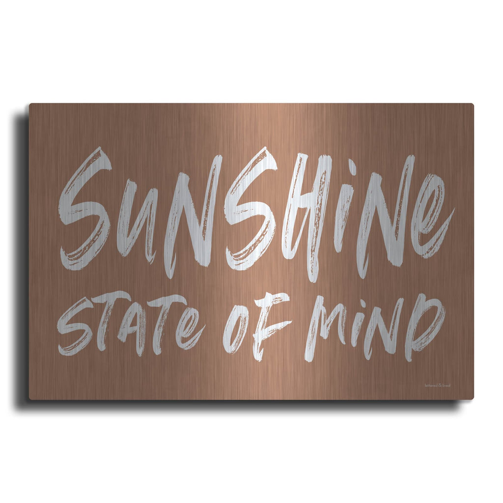 'Sunshine State of Mind' by Lettered & Lined – Metal Wall Art