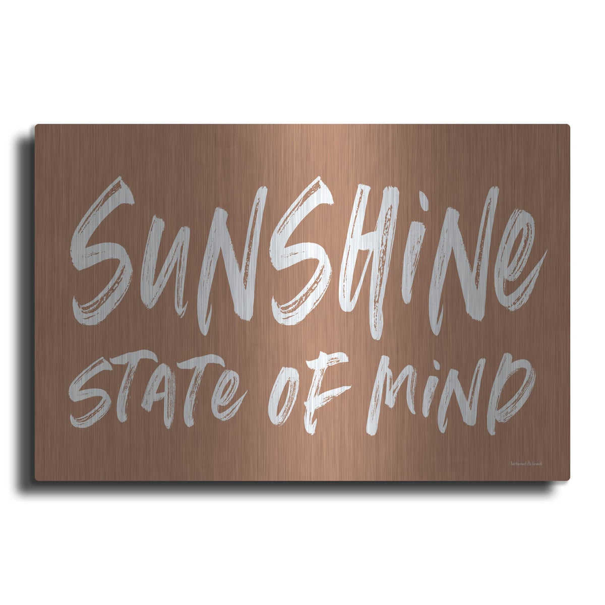 'Sunshine State of Mind' by Lettered & Lined – Metal Wall Art