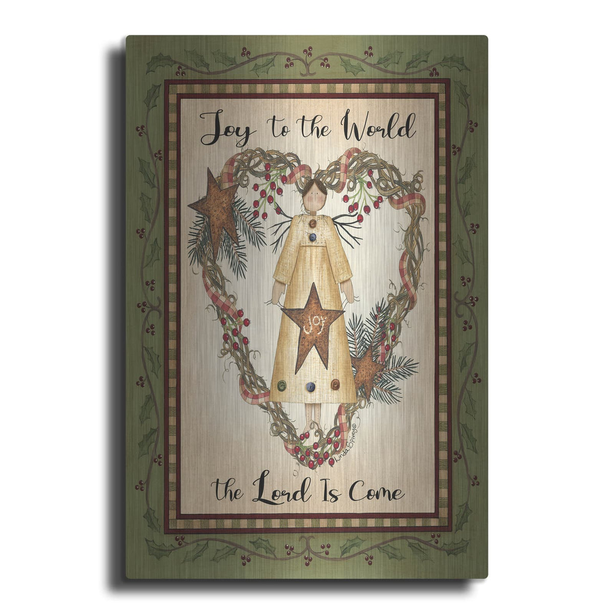 'Joy to the World Angel' by Linda Spivey – Metal Wall Art