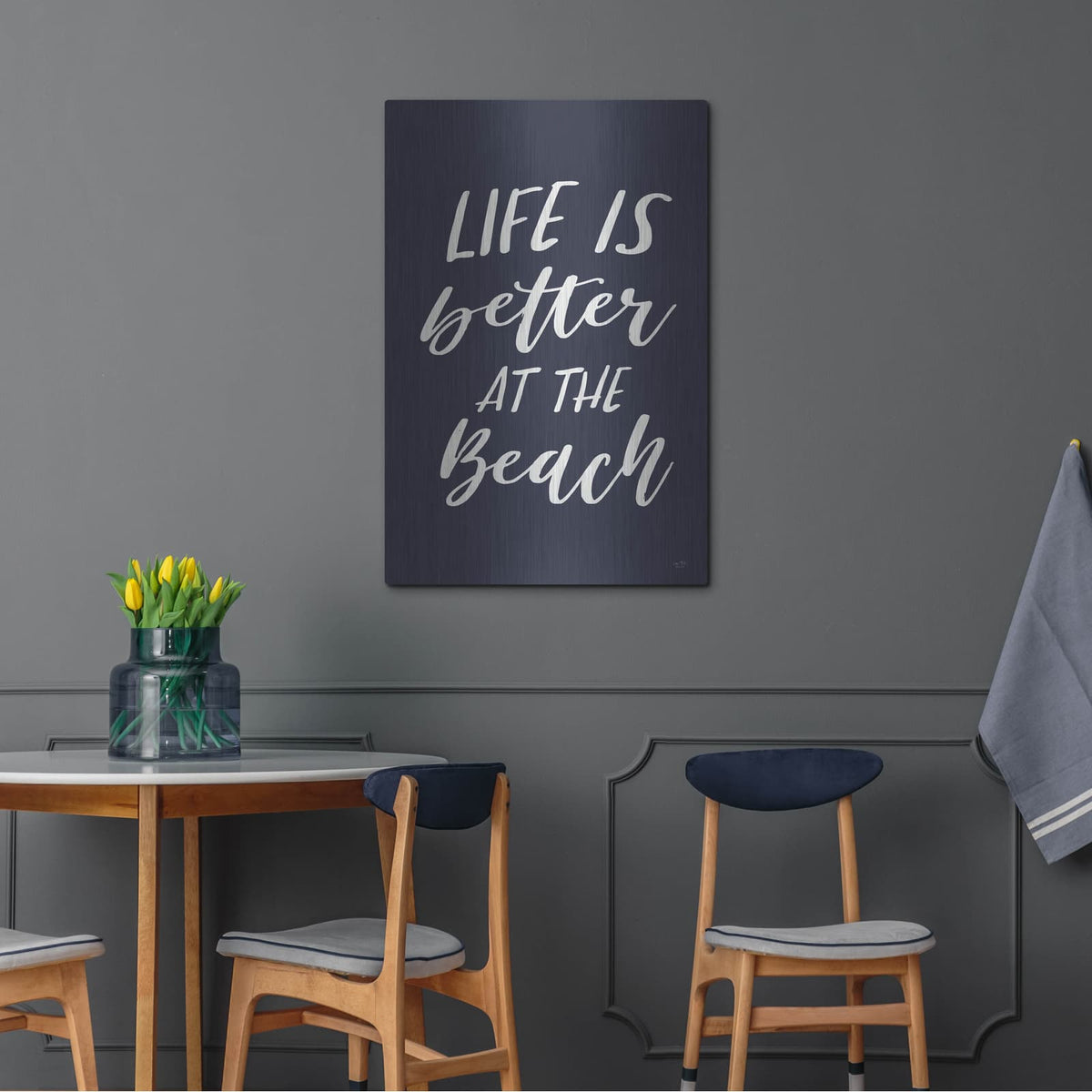 'Better at the Beach' by Lux + Me – Metal Wall Art, 24x36 room view