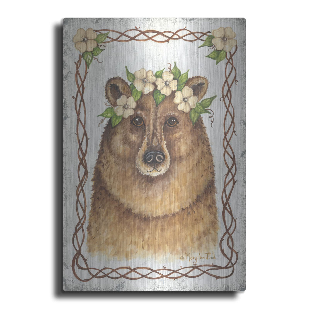 'Bear' by Mary Ann June – Metal Wall Art