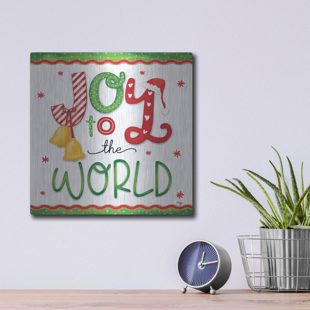 'Joy' by Mollie B Art – Metal Wall Art, 12x12 room view